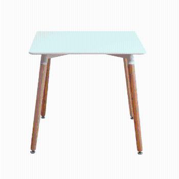 Jedálenský stôl, biela/buk, 70x70 cm, DIDIER  3 NEW P1, poškodený tovar