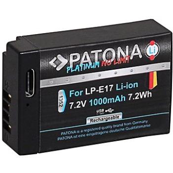 PATONA batéria pre Canon LP-E17 1000mAh Li-Ion Platinum USB-C nabíjanie (PT1352)