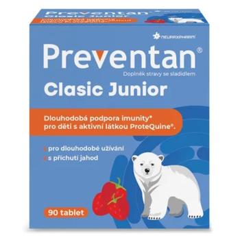 PREVENTAN Clasic junior príchuť jahoda 90 tabliet