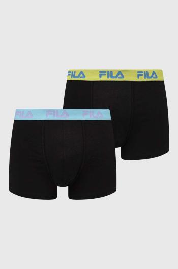 Boxerky Fila 2-pak pánske, čierna farba