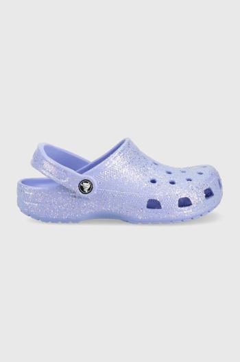 Detské šľapky Crocs fialová farba