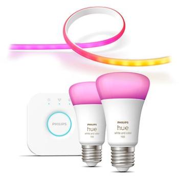 Philips Hue Gradient Lightstrip + White and Color Ambiance 9 W 1100 E27 malý promo starter kit