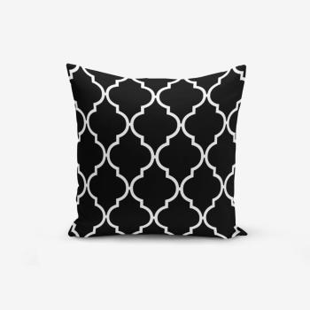 Čierno-biela obliečka na vankúš s bavlnou Minimalist Cushion Covers Black Background Ogea, 45 × 45 cm