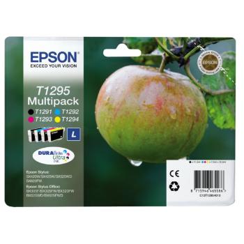 EPSON T1295 (C13T12954022) - originálna cartridge, čierna + farebná, 1x11,2ml/3x7ml