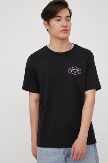 Bavlnené tričko Billabong čierna farba, s potlačou