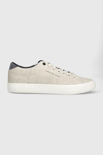 Tenisky Tommy Hilfiger TH HI VULC CORE LOW CHAMBRAY biela farba, FM0FM04738