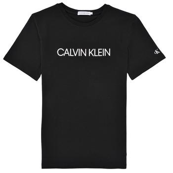 Calvin Klein Jeans  Tričká s krátkym rukávom INSTITUTIONAL T-SHIRT  Čierna