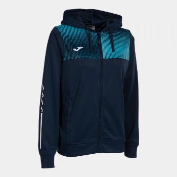 ECO SUPERNOVA ZIP-UP HOODIE NAVY FLUOR TURQUOISE S