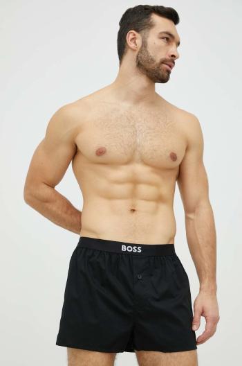 Bavlnené boxerky BOSS 2-pak čierna farba