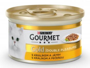 GOURMET GOLD cat králik&pečeň konzervy pre mačky 12x85g