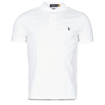 Polo Ralph Lauren  POLO AJUSTE DROIT EN COTON BASIC MESH LOGO PONY PLAYER  Polokošele s krátkym rukávom Biela