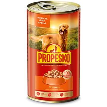 Propesko kúsky pes kuracie, pečeň, mrkva v omáčke 1 240 g (8595606408579)