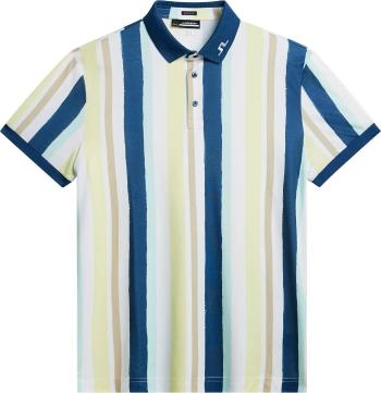 J.Lindeberg Tour Tech Reg Fit Print Mens Painted Wax Stripe Yellow M Polo košeľa