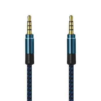 MOBILNET DAD-0084-AUX-JACKX AUX MODRO CIERNY(TEXTIL) 1.5M KABEL 2 X 3.5MM