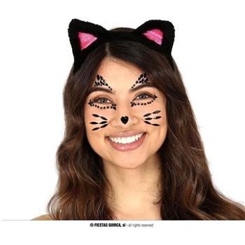 Nalepovacie kamienky na tvár - mačka - halloween (8434077158081)