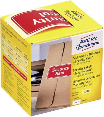 Avery-Zweckform 7310 etikety v roli 78 x 38 mm fólie VOID červená 100 ks  bezpečnostné štítky
