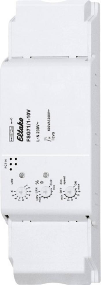 FSG71/1-10V Eltako bezdrôtový stmievací akčný člen    na omietku Spínací výkon (max.) 600 W Max. dosah 30 m