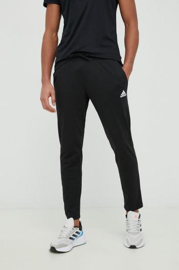 Tréningové nohavice adidas Essentials pánske, čierna farba, jednofarebné