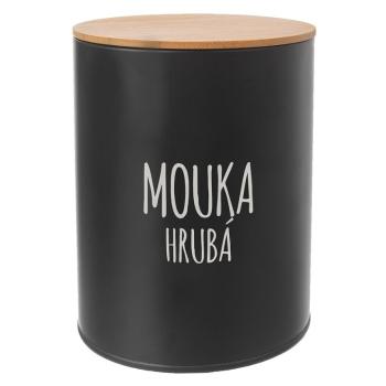 ORION Dóza Múka hrubá plech / bambus Black 1 kus, poškodený obal