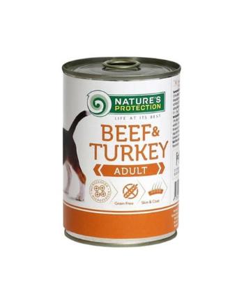 Natures Protection dog adult Beef & Turkey konzerva pre dospelé psy 400g