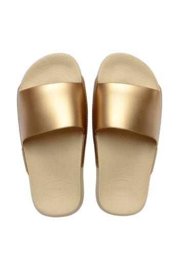 Šľapky Havaianas SLIDE CLASSIC zlatá farba, 4147131.0154