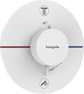 Vaňová batéria Hansgrohe ShowerSelect Comfort S bez podomietkového telesa matná biela 15554700