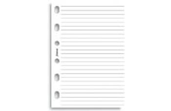 Filofax papier linajkový biely, 100 listov - vreckový
