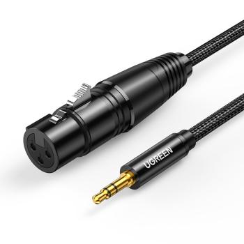 Ugreen audio kábel 3,5 mm mini jack (samec) - XLR (samica) 1 m - Čierna KP26485