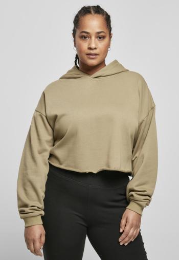 Urban Classics Ladies Oversized Cropped Hoody khaki - XL
