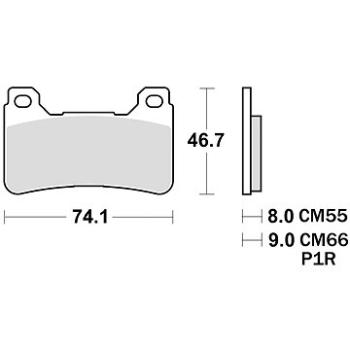 Braking brzdové doštičky (sinterová zmes CM55) (2 ks) M501 – 225 (M501-225)