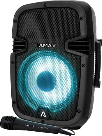 Lamax PartyBoomBox300 vybavenie na karaoke odolné proti striekajúcej vode, ambient light, možné znovu nabíjať, vr. mikro