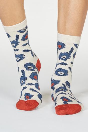 Béžové vzorované ponožky Danika Floral