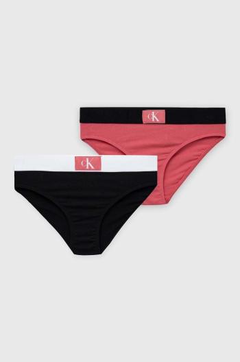 Detské nohavičky Calvin Klein Underwear 2-pak ružová farba