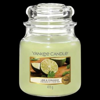 YANKEE CANDLE Aromatická sviečka Classic stredná Lime & Coriander 411 g