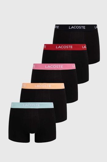 Boxerky Lacoste 5-pak pánske, biela farba