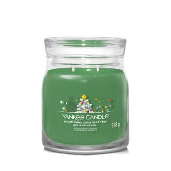 YANKEE CANDLE Signature Vonná sviečka stredná 2 knôty Shimmering Christmas Tree 368 g