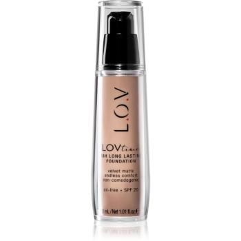 L.O.V. LOVtime dlhotrvajúci make-up SPF 20 odtieň 090 Deep Almond 30 ml