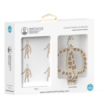 Matchstick Monkey Animal Teether & Muslin Giraffe darčeková sada (pre deti)