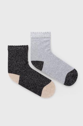 Detské ponožky United Colors of Benetton (2-pak) šedá farba