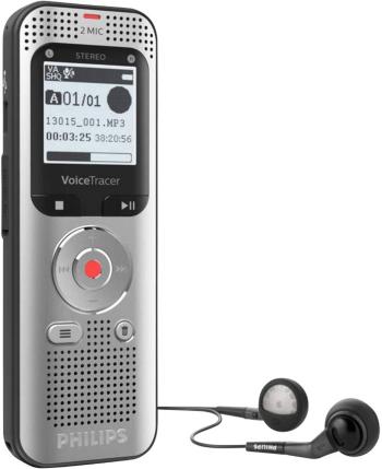 Philips DVT-2050 digitálny diktafón Maximálny čas nahrávania 12 h čierna, strieborná