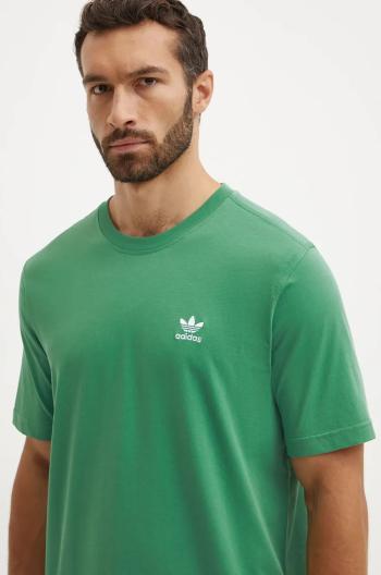 Bavlnené tričko adidas Originals pánske, zelená farba, s nášivkou, IZ2106