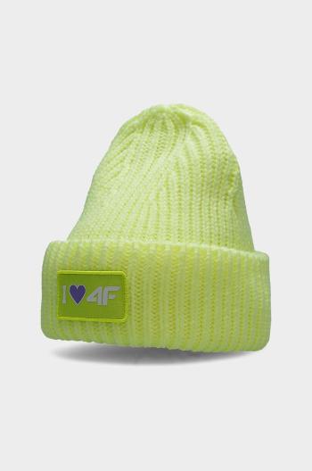 Detská čiapka 4F zelená farba biela,