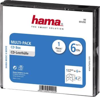 Hama 6-násobná obal na CD 6 CD / DVD / Blu-ray polystyrol čierna 1 ks (š x v x h) 142 x 125 x 24 mm 00051292