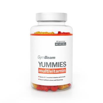 Multivitamín Yummies - GymBeam, príchuť pomaranč citrón čerešňa, 60cps