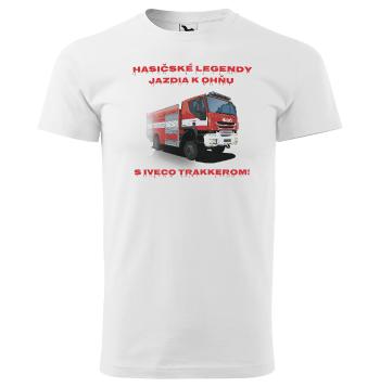 Tričko Hasičské legendy – IVECO Trakker (pánske) (Veľkosť: 5XL, Farba tričká: Biela)