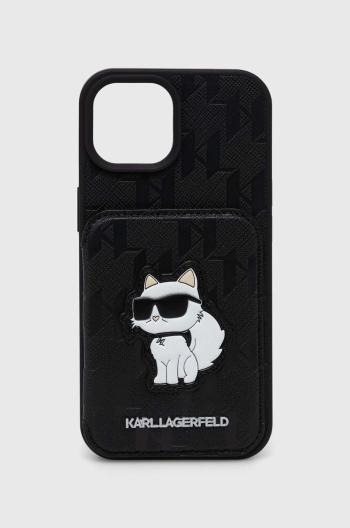 Puzdro na mobil Karl Lagerfeld iPhone 15 / 14 / 13 6.1" čierna farba