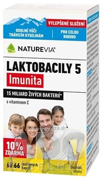 SWISS NATUREVIA LAKTOBACILY 5 Imunita cps s vitamínom C (10% zdarma) 1x66 ks