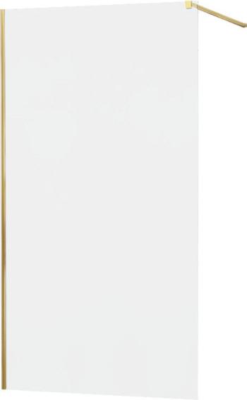 MEXEN/S - KIOTO Sprchová zástena WALK-IN 120x200 cm 8 mm, zlatá, matné sklo 800-120-101-50-30