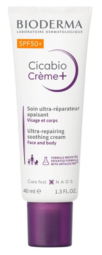 Bioderma Upokojujúci reparačný krém SPF 50 Cicabio Crème + (Ultra-Repairing Soothing Cream) 40 ml