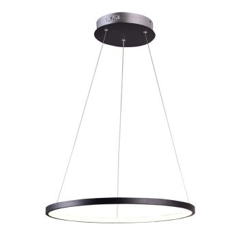 Candellux Čierne LED závesné svietidlo Lune okrúhle 29cm 18W 31-64653